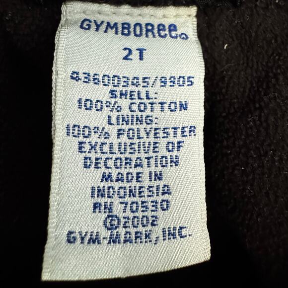 Vintage 2002 Gymboree Black Corduroy Jacket Coat Hooded Toddler Boy 2t  Holiday - Picture 3 of 5